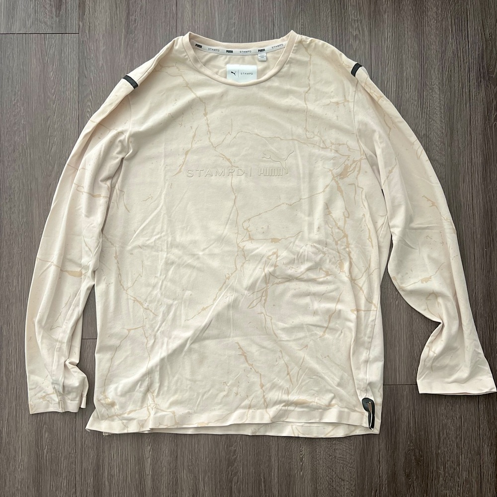 Puma x STAMPD Men's Cream Long Sleeve Shirt